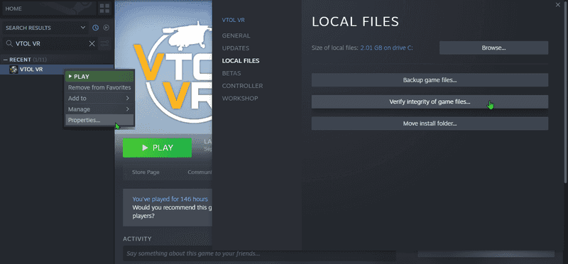 Verify files button