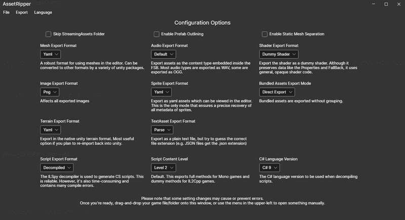 Image of windows created by asset ripper